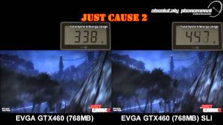 GTX 460 FERMI Just Cause 2 Dark Tower Benchmark [upl. by Pitzer]