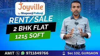 Shapoorji Joyville Sec 102 Mivan1215 sq ft 2 bhk flatnear DPS schoolRentSale Tw Alpine 1 nounit [upl. by Daniella]