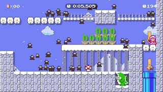 Super Mario Maker 2 All Ninji Speedrun Challenges [upl. by Batista633]