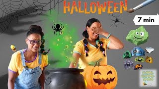 ShimiShamiShoo Halloweenpyssel DIY  måla stenar [upl. by Kam]