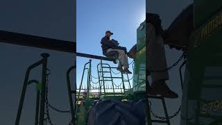 Getting in the combine kickingparalysisass farming wheelchair [upl. by Kirstin]