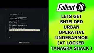 Fallout 76 Lets Get the Shielded Urban Operative Underarmor [upl. by Finny]