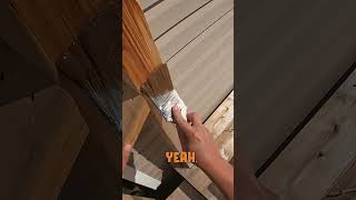 I STAINED my CEDAR deck on the weekend diy woodworking deckbuilding fyp shorts [upl. by Eirotal]