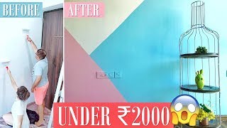 How to PAINT a room by YOURSELF on BUDGET Pinterest Theme Transformation Under ₹2000 EP3 Heli Ved [upl. by Akiraa]