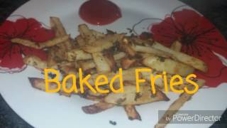 Baked Fries  Oven Baked French Fries [upl. by Richara]