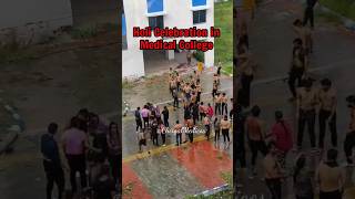 Holi celebration in medical Collegesigmasigmaruleviralreelsmbbsstudentmotivationneetmotivation [upl. by Firmin121]