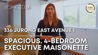 Singapore HDB Property Home Tour  336 Jurong East Ave 1  Executive Maisonette  For Sale [upl. by Chaiken839]