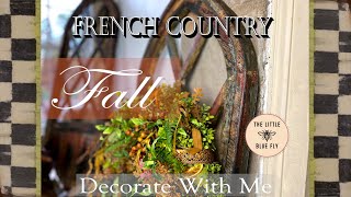 Patina French Country Foyer Wall Panels  Repurposed Fall Wreath  Cozy Fall Vibes [upl. by Tonneson4]