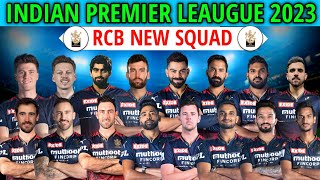 IPL 2023 Royal Challengers Bangalore Full Players List  RCB Team Squad 2023  RCB Final Squad 2023 [upl. by Nylhtak]