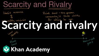 Scarcity and rivalry  Basic Economic Concepts  Microeconomics  Khan Academy [upl. by Ayeki417]