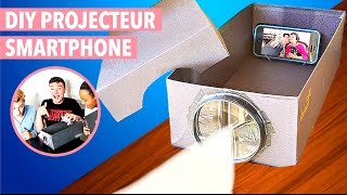 DIY 1€  VIDÉOPROJECTEUR POUR TÉLÉPHONE [upl. by Garzon]