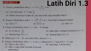 Latih diri 13  FUNGSI  Menentukan objek atau imej suatu fungsi apabila diberikan sebaliknya [upl. by Graeme]