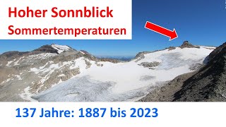 Sonnblick Sommertemperaturen 1887 bis 2023 [upl. by Sobmalarah544]