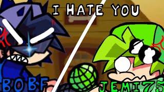 FNF I Hate You V2 but BluebfKrystalsFNF amp Jemi75 sings it Ft The hole Squad [upl. by Mauchi]