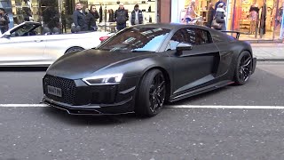 EXTREMELYLOUD AUDI R8’s BESTOF Compilation in London  Car meets 2021 [upl. by Maurits190]