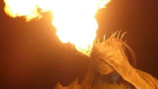 Fire breathing Dragon atop Gringotts inside Diagon Alley at Universal Studios Florida [upl. by Ennoirb]