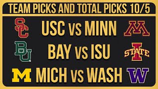 FREE College Football Picks Today 10524 NCAAF Week 6 Betting Picks and Predictions [upl. by Arrakat32]