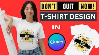 CREATE great TShirt designs on CANVA Tutorial [upl. by Eixirt]