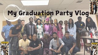 My Graduation party🤩💃 graduation studyabroadusa msinstatistics internationalstudents [upl. by Hafeenah733]