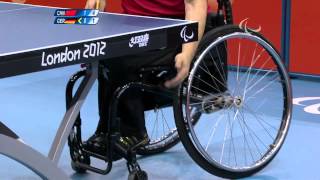 Table Tennis  GER vs CHN  Mens Singles Cl 45 Quarterfinal1 M3  London 2012 Paralympic Gamesmp4 [upl. by Ilyah273]