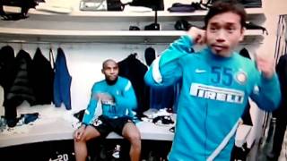 InterBologna 03 Zanetti amp Nagatomo Show 長友 Spogliatoio Inter 17022012 [upl. by Shena]