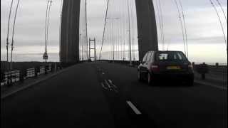 Drive over Humber Bridge Hull Yorkshire [upl. by Mahda477]