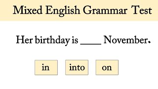 70 Grammar Quiz। Mixed English Grammar Test [upl. by Eberhart]