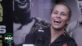 Paige VanZant reacts to win over Rachael Ostovich  UFC on ESPN1 [upl. by Alvinia102]