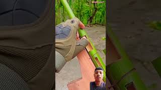 Bamboo Creation With hydraulic rovers bamboo diy toy youtubeshorts viralshorts [upl. by Glynn106]