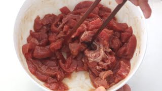 How to tenderise amp marinate beef for prefect stir fry like in Chinese restaurant [upl. by Gastineau]