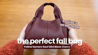 Unboxing the perfect fall bag  Polene Numero Neuf Mini in Black Cherry🤎🍂🍁 [upl. by Kilbride]