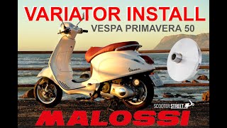 How To Install Malossi Variator on Vespa Primavera 50cc 4T iGet [upl. by Notniuqal]