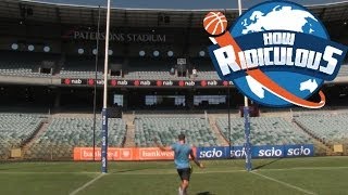 AFL Football Trick Shots  How Ridiculous [upl. by Nylzzaj]