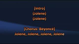 Beyonce  Jolene  Lyrics [upl. by Largent529]