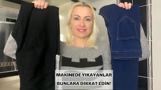 Kot Pantolon Makinede Nasıl Yıkanır  İz Olmasın Rengi Solmasın [upl. by Bocaj632]