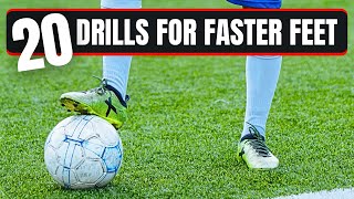 20 Soccer Drills to IMPROVE Dribbling amp Footwork without lots of time [upl. by Aramois592]