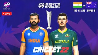 India 🇮🇳 vs Australia 🇦🇺 • Super 8 ♾ • T20 World Cup 2024 • Cricket 22 live [upl. by Suicul]