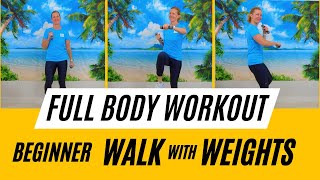 LowImpact WEIGHTED Walking Workout Burn Fat amp Build Muscle [upl. by Nicram]