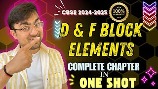 d amp f Block Elements  One Shot  Boards 2025  Chemistry Class 12  Gravity Circle [upl. by Venus]