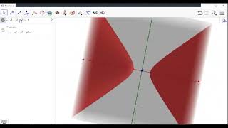 Hiperboloide de una y dos hojas a través de GeoGebra [upl. by Aratahs]