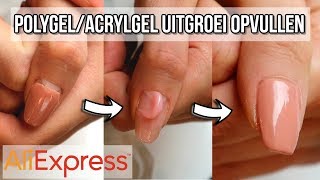 POLYGELACRYLGEL NAGELS UITGROEI OPVULLEN [upl. by Bertram]