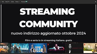 Streamingcommunity nuovo indirizzo aggiornato 2024 con guida [upl. by Mutua]