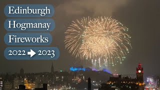 Edinburgh Hogmanay Fireworks 2023  View Atop Calton Hill [upl. by Ralph]