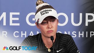 Nelly Korda reflects on The ANNIKA win weighs in on pace of play talk  Golf Today  Golf Channel [upl. by Kylynn]