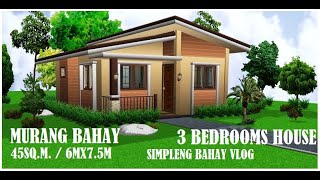 3 BEDROOMS HOUSE SMALL SIMPLE ELEGANT LOW COSTS HOUSE [upl. by Rodi435]