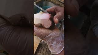 Coco How to Cut jamaican yams soup budnanza jamaicanflavors cooking food [upl. by Materse]