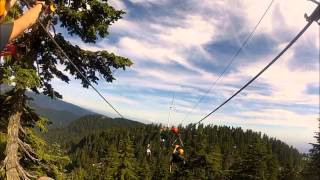 Grouse Mountain Ziplining tour HD [upl. by Ardath]