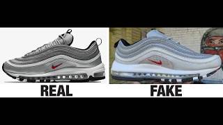 How To Spot Fake Nike Air Max 97 Sneakers  Trainers Authentic vs Replica Comparison [upl. by Raclima]