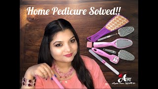 DIY Pedicure kit step by step reviewHow to do pedicure at homeBabila Pedicure kit ampemery foot file [upl. by Mulloy]