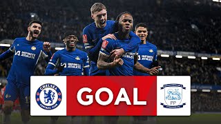 GOAL  Raheem Sterling  Chelsea 30 Preston North End  Third Round  Emirates FA Cup 202324 [upl. by Nerrol]